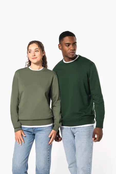 Sweat-shirt recyclé col rond unisexe