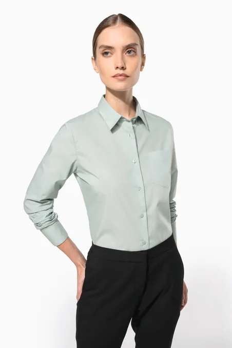 Chemise popeline polycoton entretien facile femme
