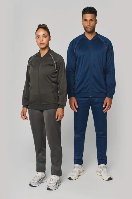 Veste de survêtement zippée avec liseré unisexe