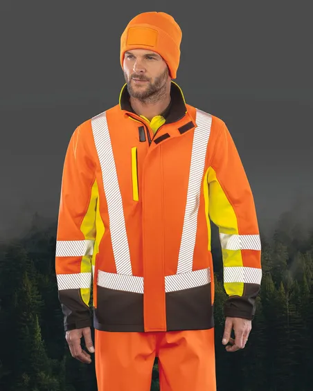 Veste softshell de sécurité recyclé 3 couches