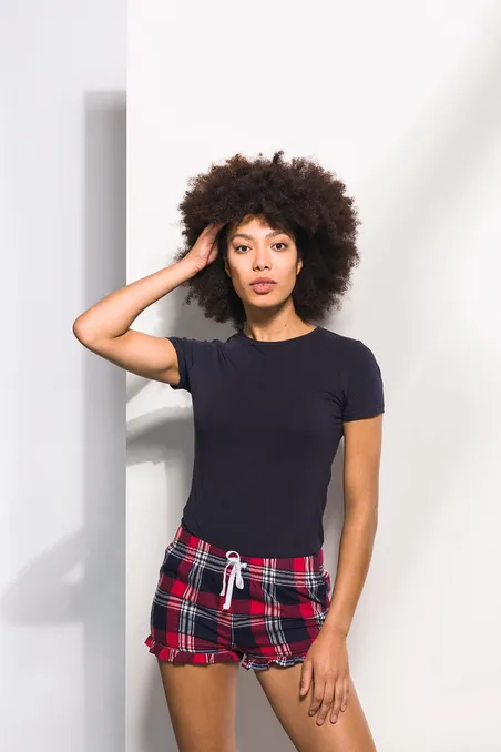 Short femme à motif tartan