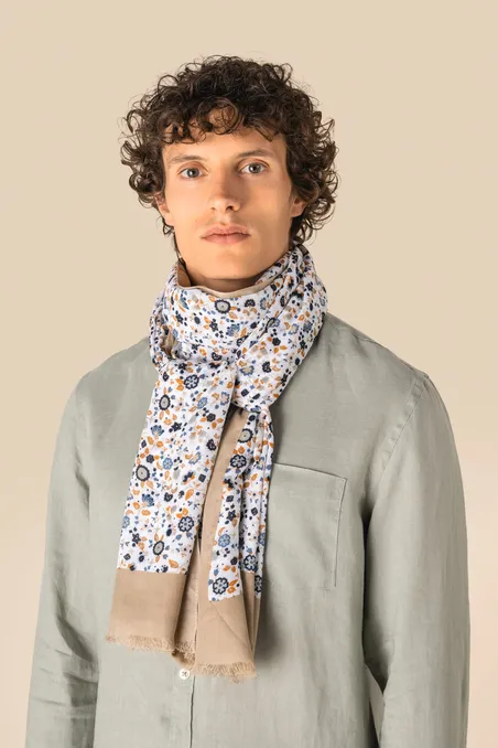Chèche à motifs floraux unisexe