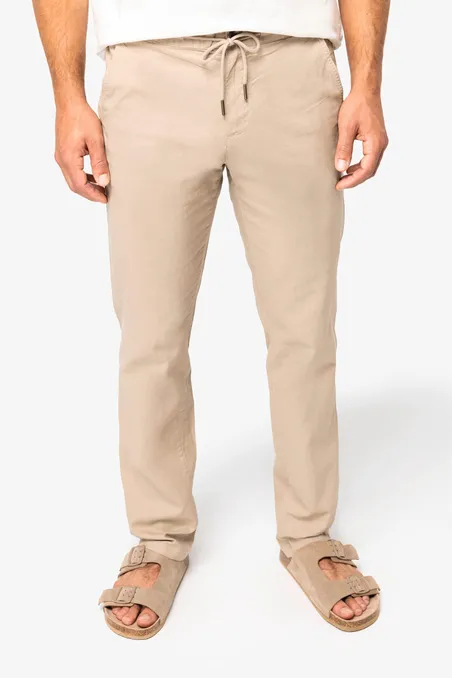 Pantalon écoresponsable en lin et coton bio homme