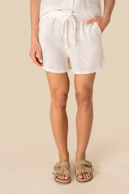 Short en lin femme