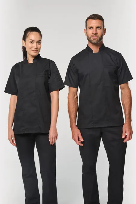 Veste de cuisine écoresponsable manches courtes unisexe