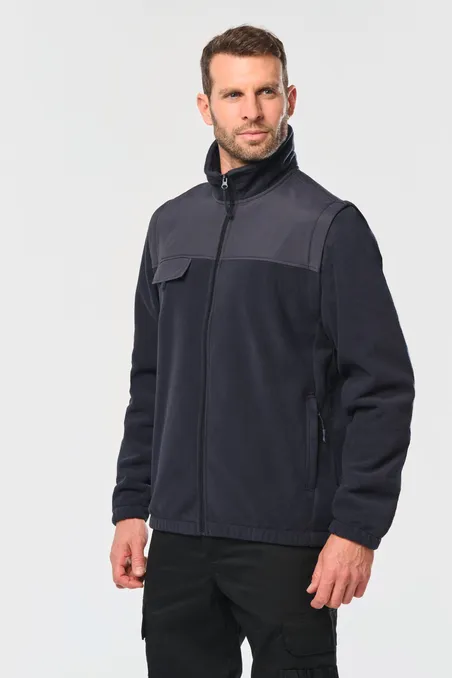 Veste polaire manches amovibles homme