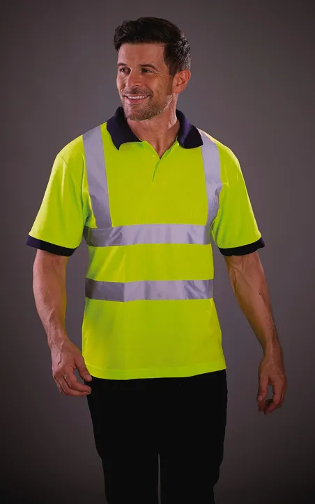 Polo manches courtes haute visibilité