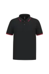 Polo homme manches courtes à liserés contrastés