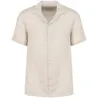 Chemise à col bowling en lin homme