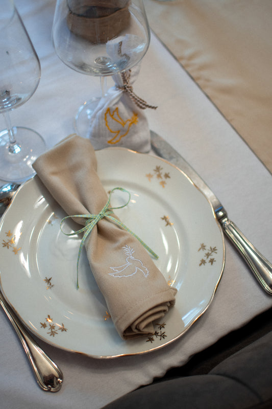 Serviette de table colombe