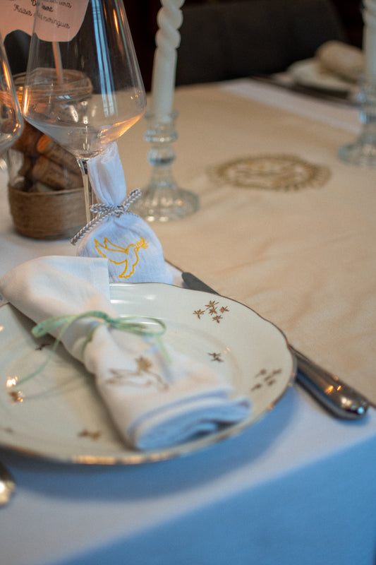 Serviette de table colombe