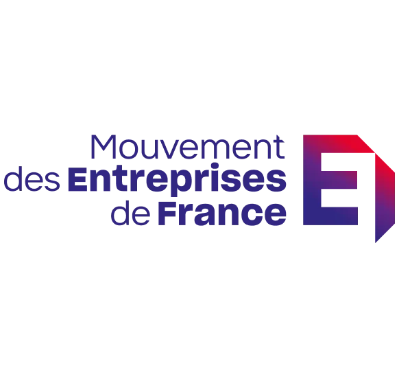 Logo Mouvement des Entreprises de France, client Atelier Mirabel