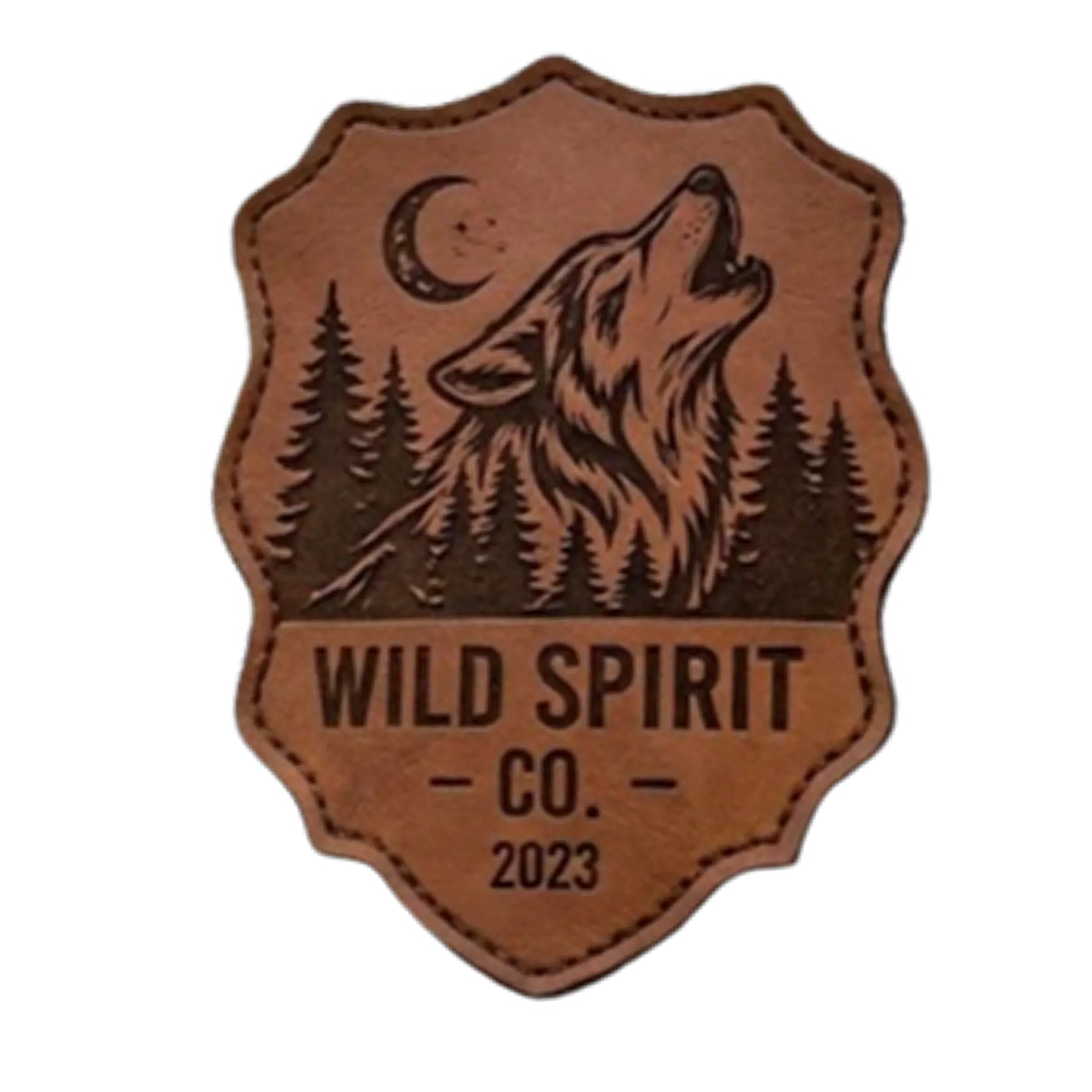 Écusson Wild Spirit loup Atelier Mirabel